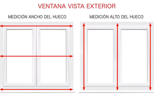 Instrucciones visuales de como medir una mosquitera para instalarla